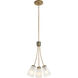 Arpeggio 3 Light 15 inch Aged Brass Pendant Ceiling Light