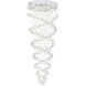 Double Spiral 6 Light 20 inch Chrome Flush Mount Ceiling Light
