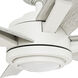 Melia 65 inch Fresh White with White Washed Oak Blades Outdoor Ceiling Fan
