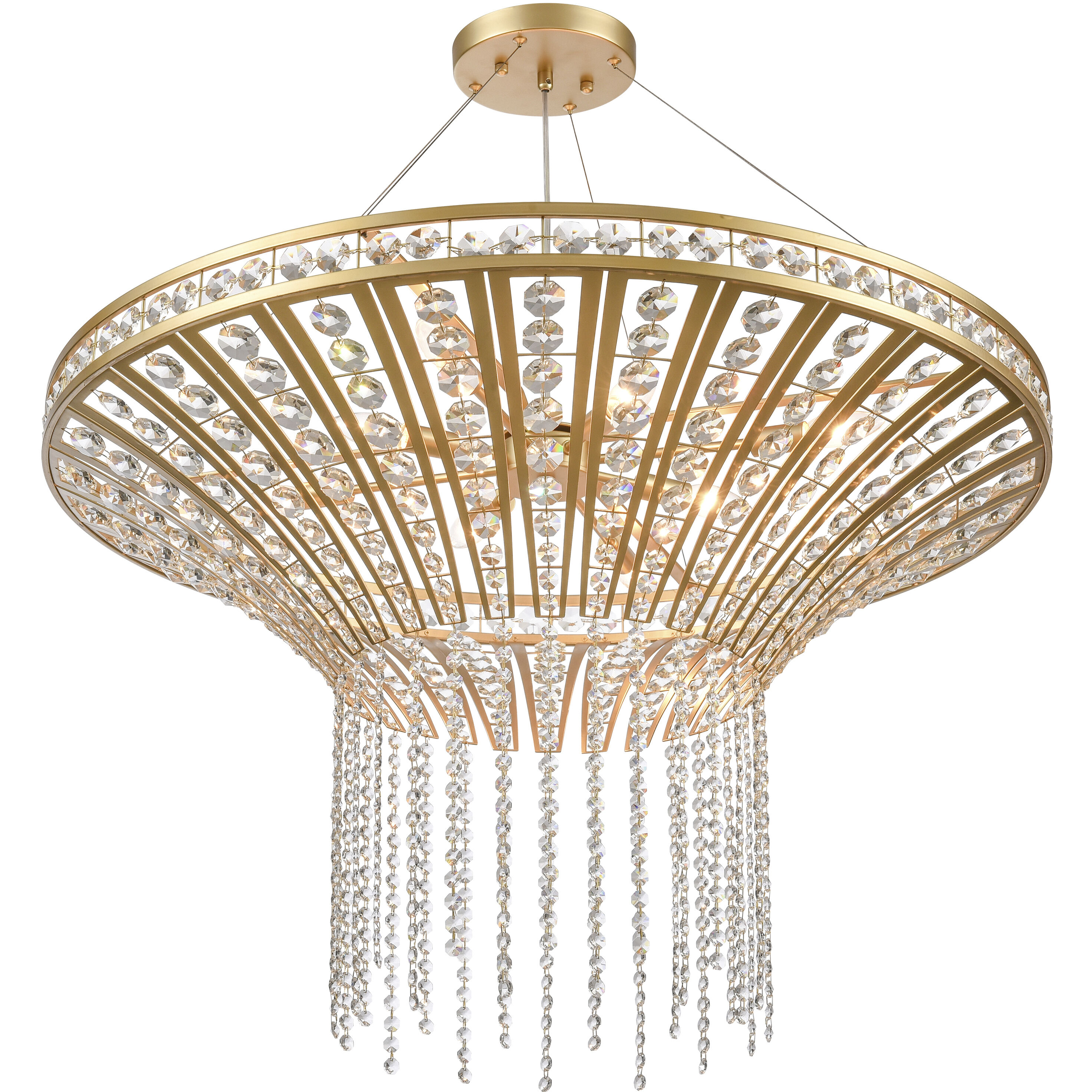 Fantania 8 Light 36 inch Champagne Gold Chandelier Ceiling Light