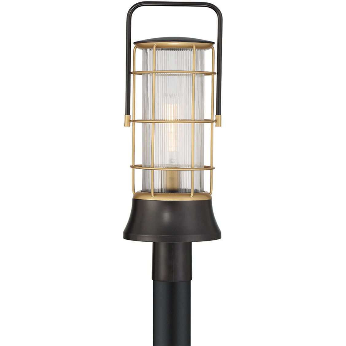 Rivamar 1 Light 22.75 inch Gold and Black Outdoor Post Mount