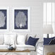 Sea Fan on Blue Blue and White Framed Art