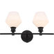 Rochester 2 Light 19.1 inch Black Wall sconce Wall Light