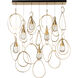 Lyric 7 Light 52.1 inch Vintage Platinum Linear Pendant Ceiling Light