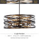 Vortic Flow 6 Light 26 inch Dark Bronze/Mosaic Gold Pendant Ceiling Light