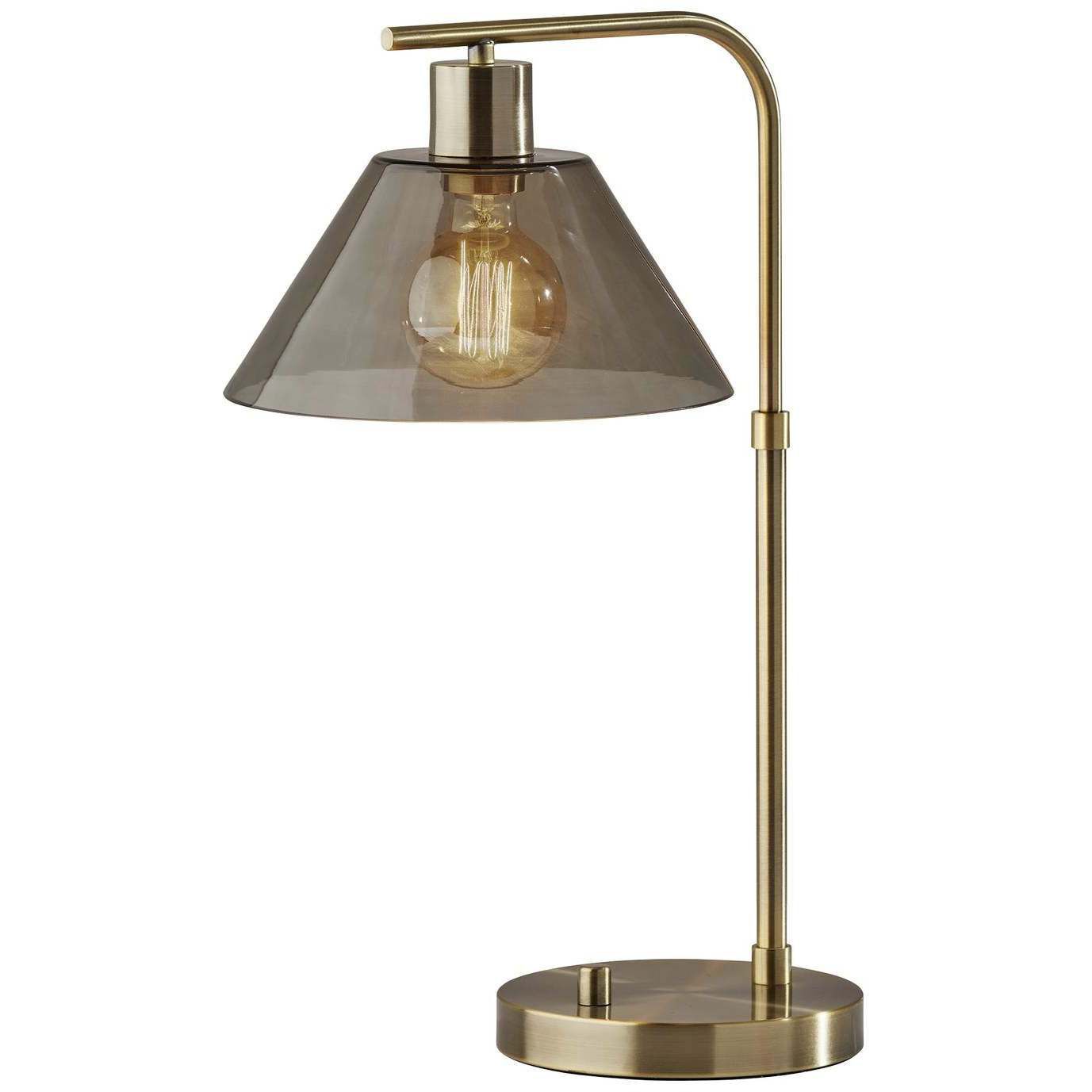 Zoe 20 inch 40.00 watt Antique Brass Desk Lamp Portable Light