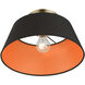 Palma 1 Light 13 inch Antique Brass Semi-Flush Mount Ceiling Light