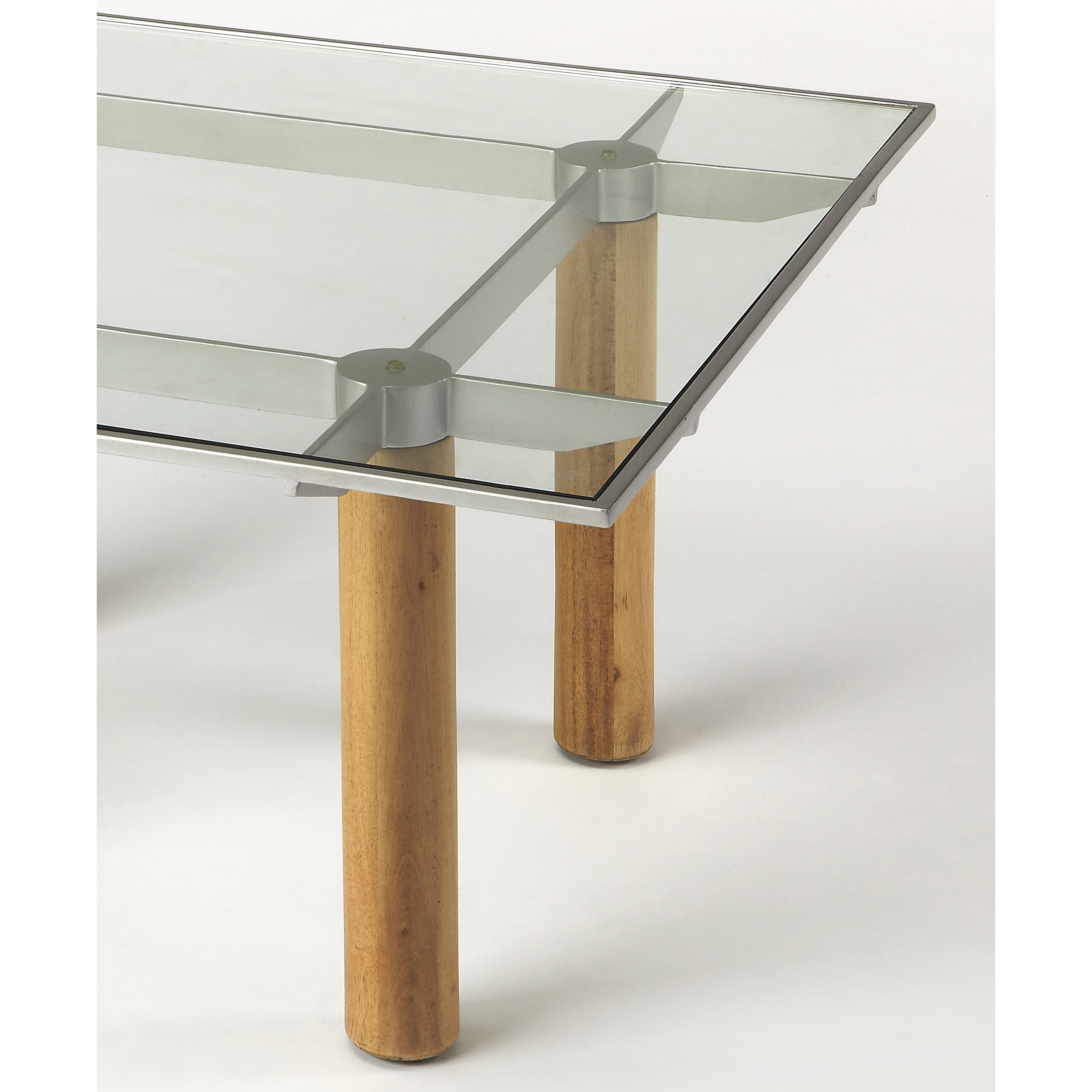 Cirrus Glass & Metal 36 X 36 inch Butler Loft Cocktail Table