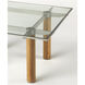 Cirrus Glass & Metal 36 X 36 inch Butler Loft Cocktail Table