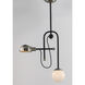 Mingle LED LED 6 inch Black/Satin Nickel Single Pendant Ceiling Light in Black and Satin Nickel