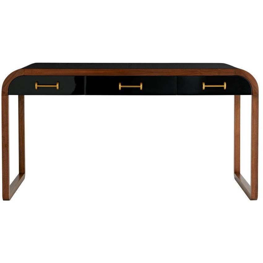 Victoria 56 inch Black Gloss Lacquer Desk