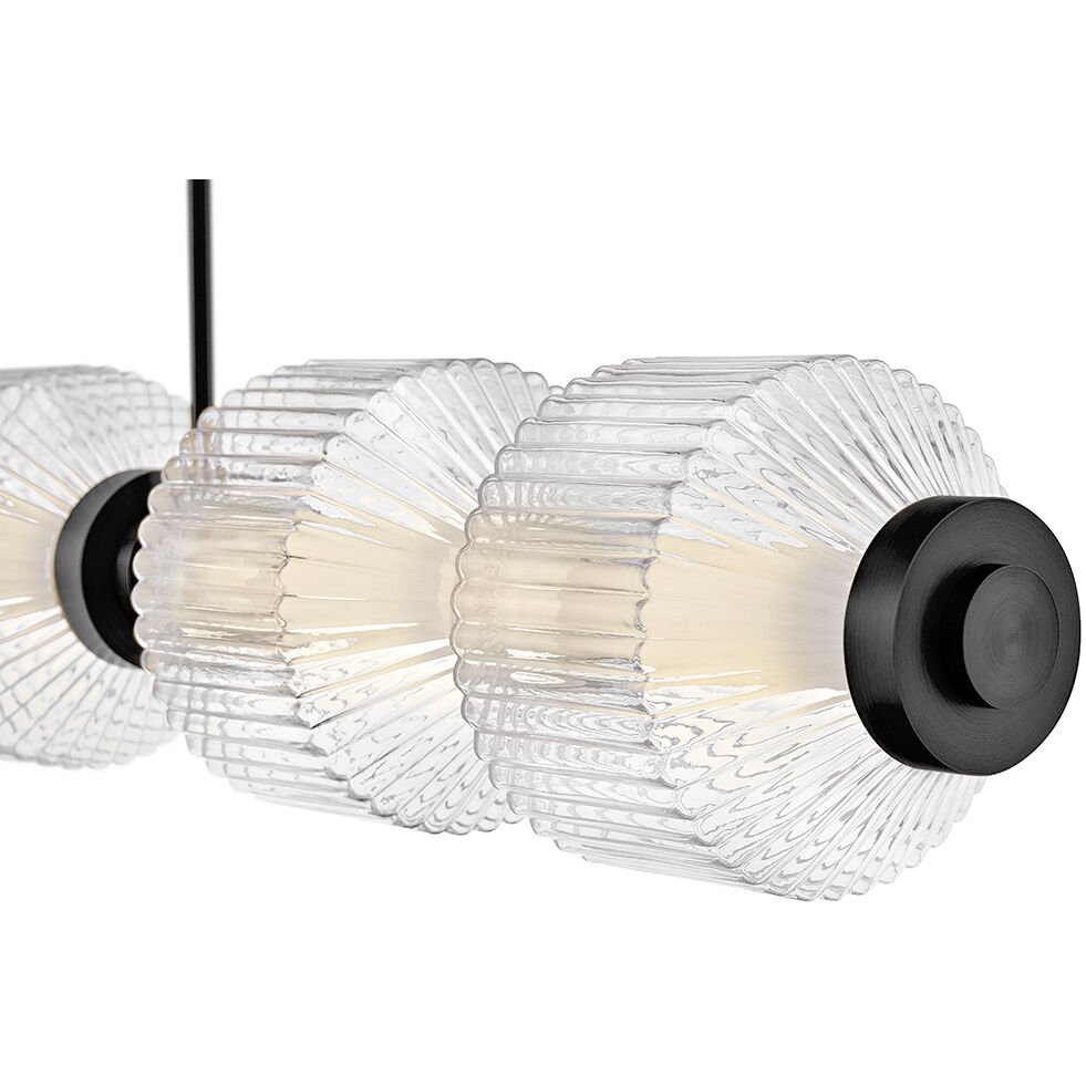 Reign LED 69.25 inch Black Linear Pendant Ceiling Light