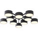 Canada LED 38 inch Black Chandelier Ceiling Light