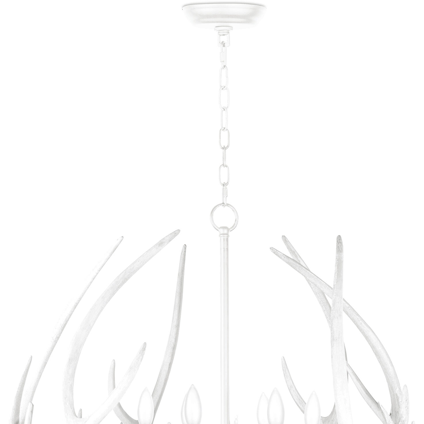 Waylon 6 Light 26 inch White Chandelier Ceiling Light, Round