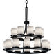 Fusion 21 Light 33 inch Matte Black Chandelier Ceiling Light in Weave, Incandescent