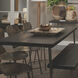 Farmhouse 72 X 30 inch Dark Wood & Antique Silver Legs Dining Table in Dark Wood and Antique Silver Legs