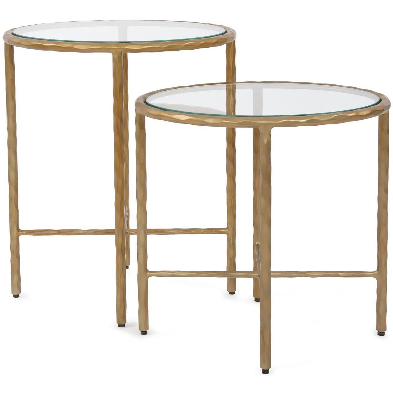 Tetro 22 X 18 inch Brass Nesting Tables