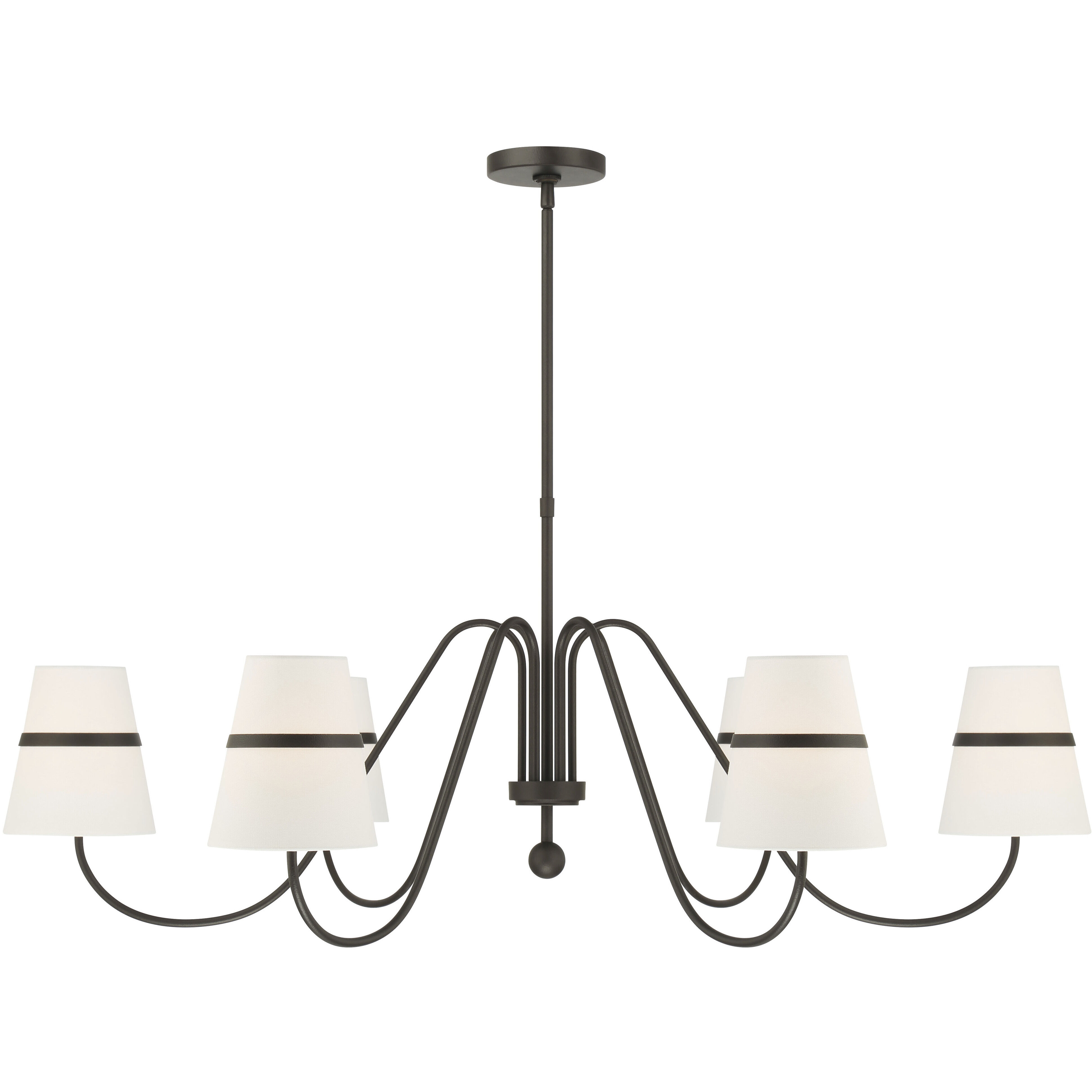 Althia 6 Light 43.75 inch Textured Dark Bronze Chandelier Ceiling Light