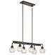 Niles 6 Light 17 inch Olde Bronze Chandelier Linear (Double) Ceiling Light, Double