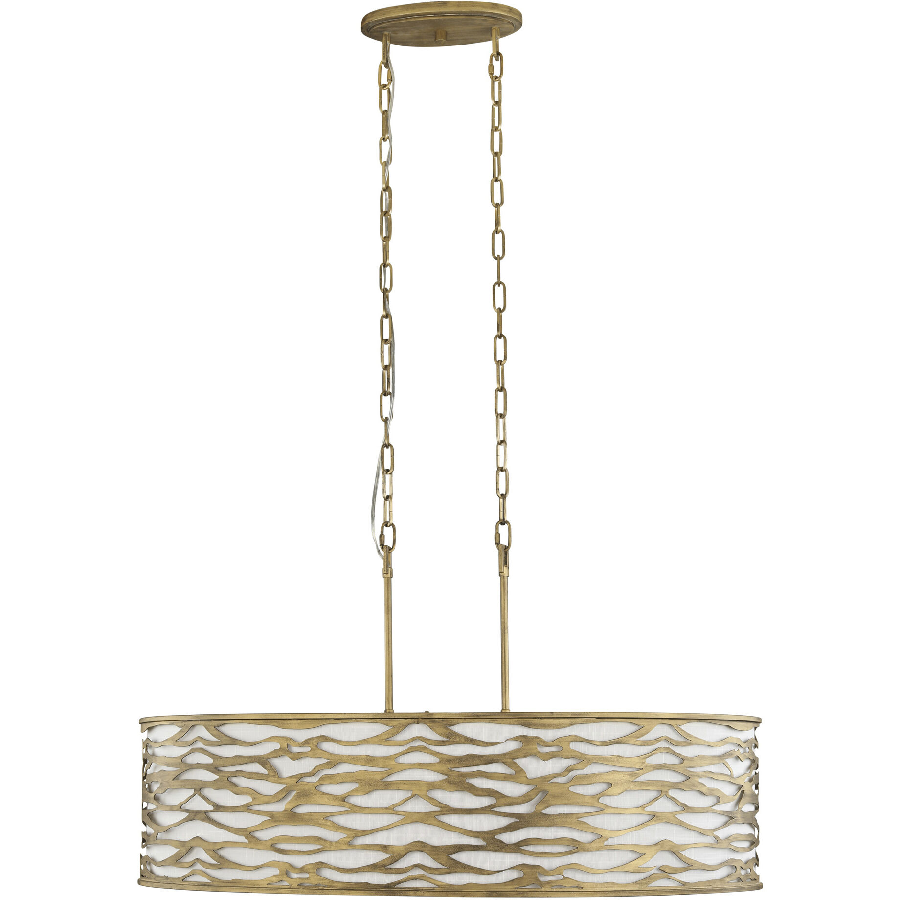 Kato 6 Light 36 inch REF Pendant Ceiling Light in Havana Gold