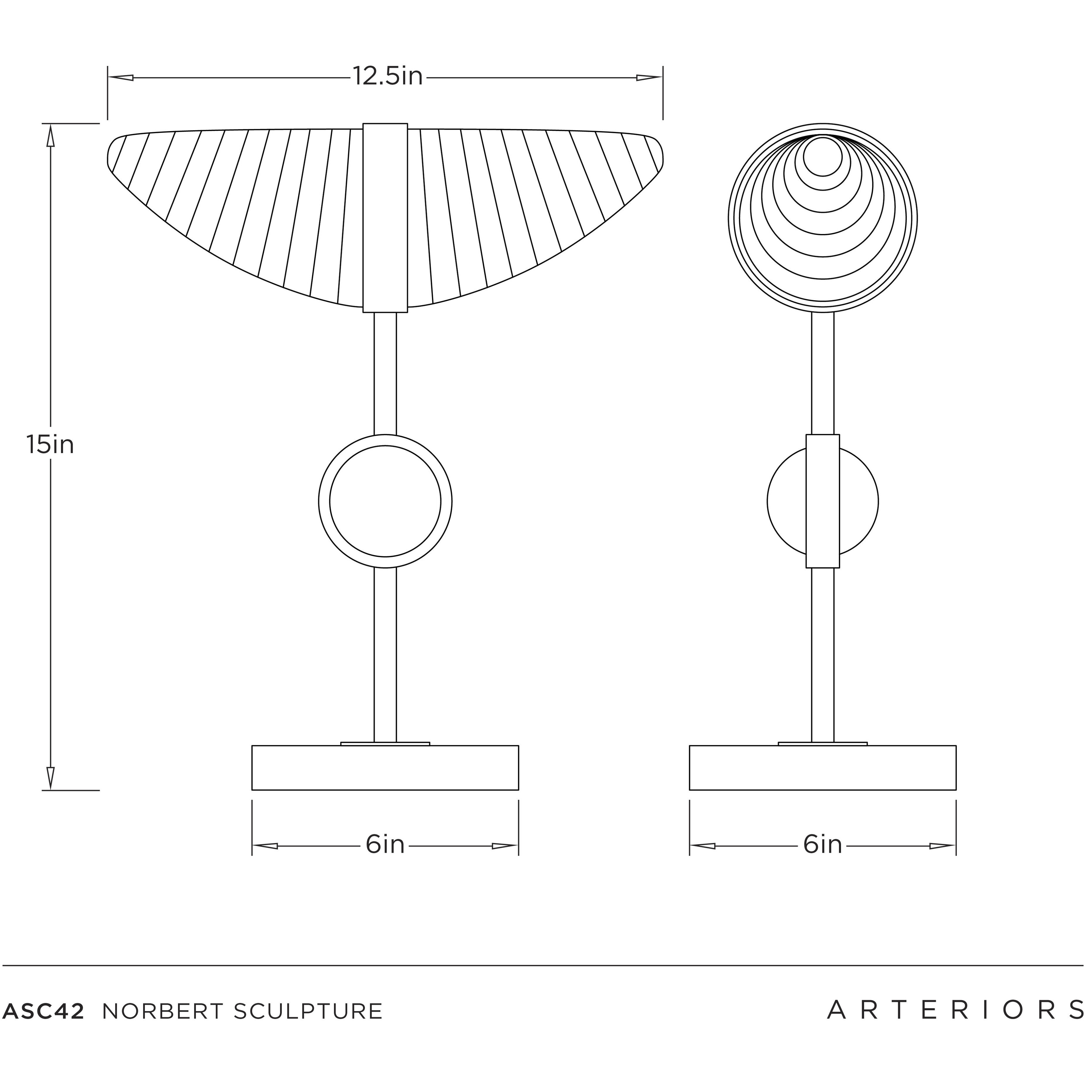 Norbert 15 X 12.5 inch Sculpture