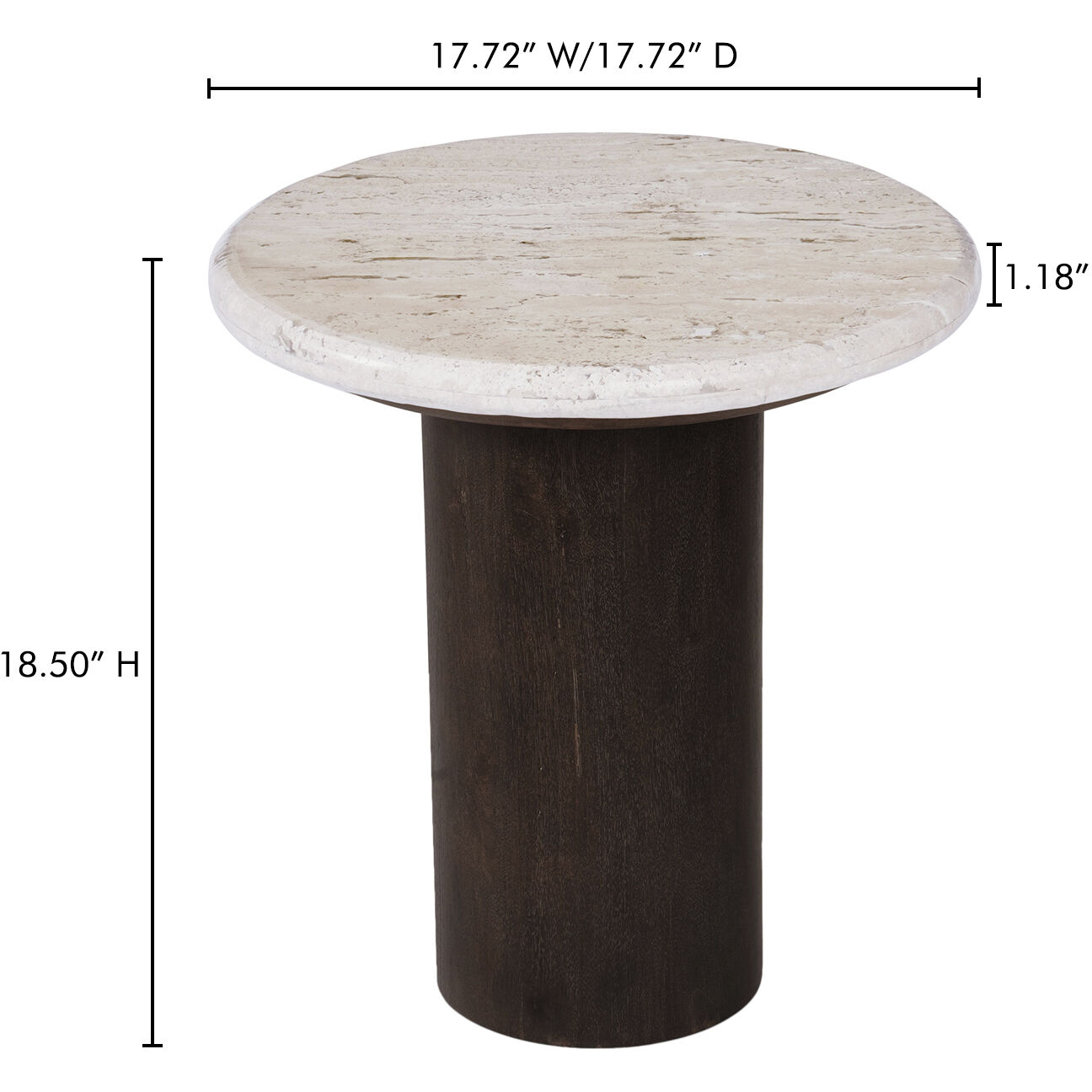 Landon 18.5 X 17.72 inch Beige Accent Table