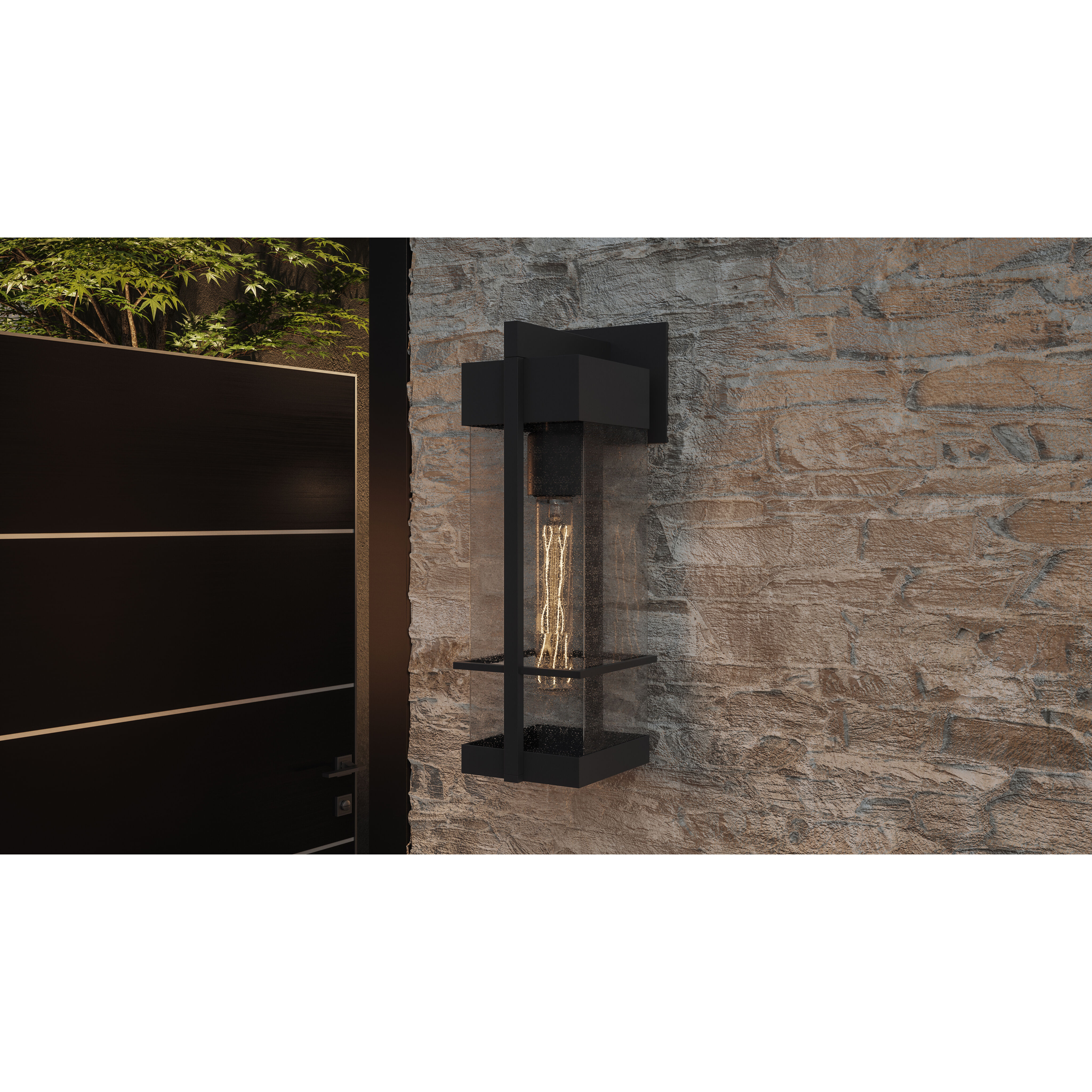 Wynn 1 Light 19 inch Earth Black Outdoor Wall Lantern