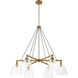 Sommersby 6 Light 36 inch Legacy Brass and Matte Coal Chandelier Ceiling Light