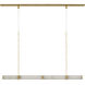 Anne-Marie Barton Marcell Linear Chandelier Ceiling Light in Antique-Burnished Brass