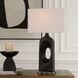 Void 30 inch 150 watt Matte Black Glaze and Brass Table Lamp Portable Light