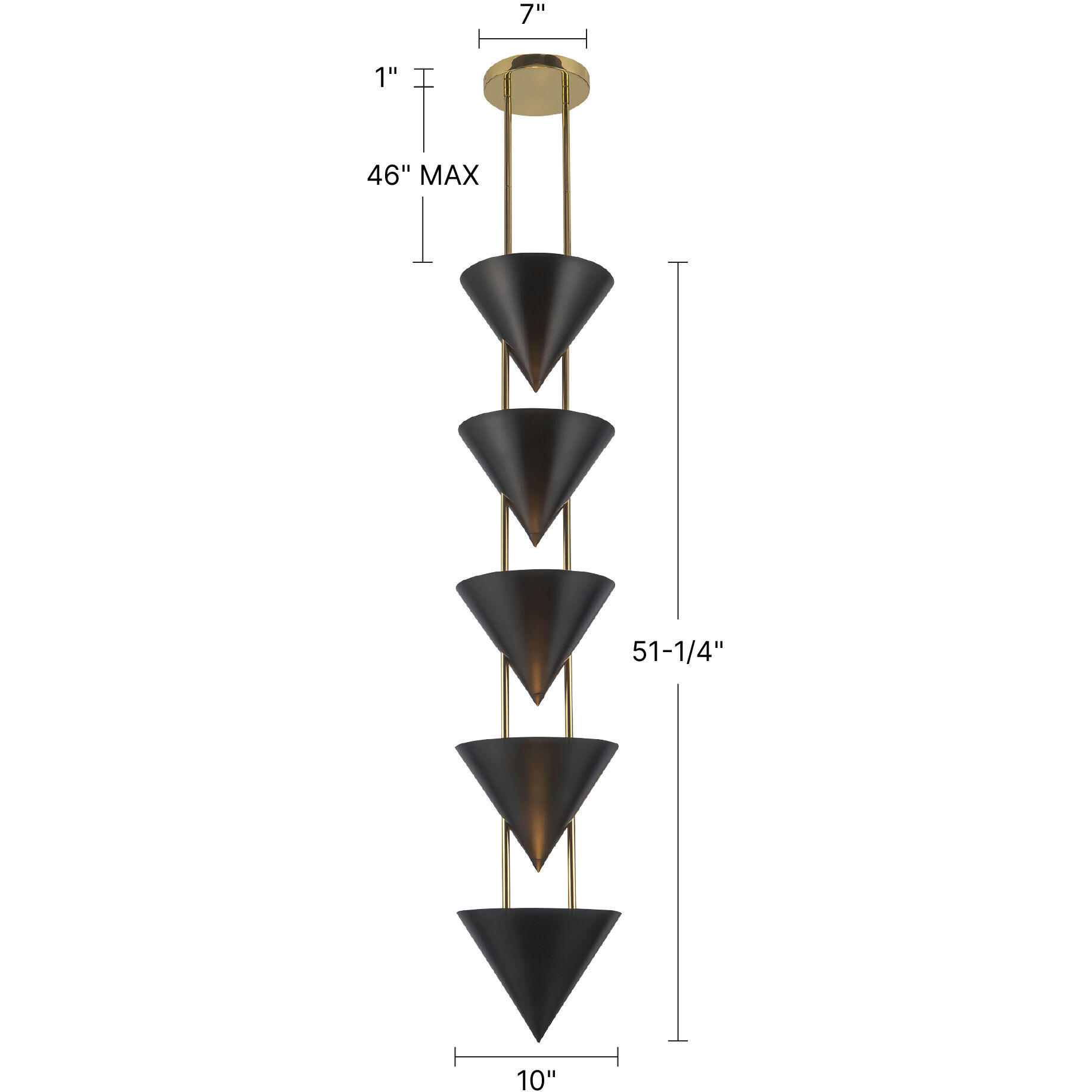 Versus 5 Light 10 inch Urban Bronze Pendant Ceiling Light