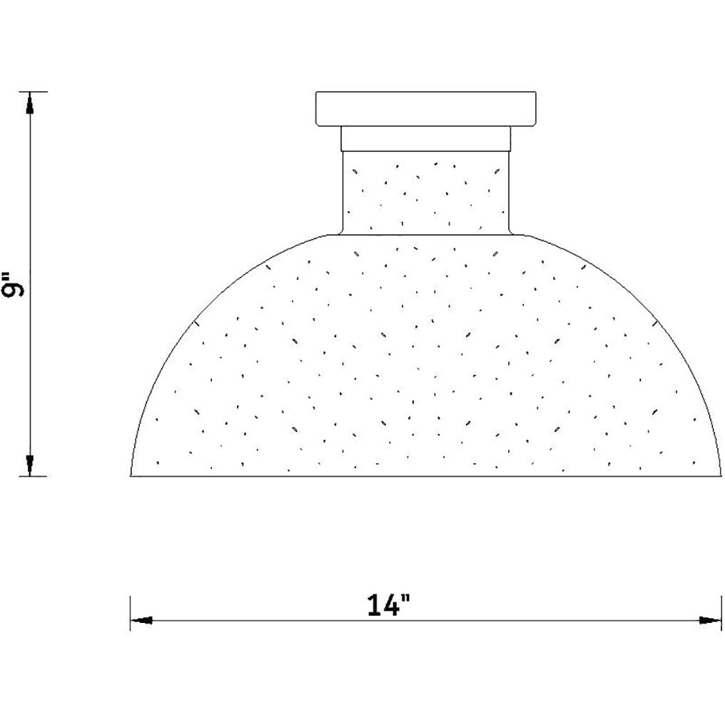 Nova 1 Light 14 inch Matte Black Semi-Flush Mount Ceiling Light