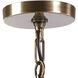 Myers 4 Light 21 inch Antique Brass Drum Pendant Ceiling Light