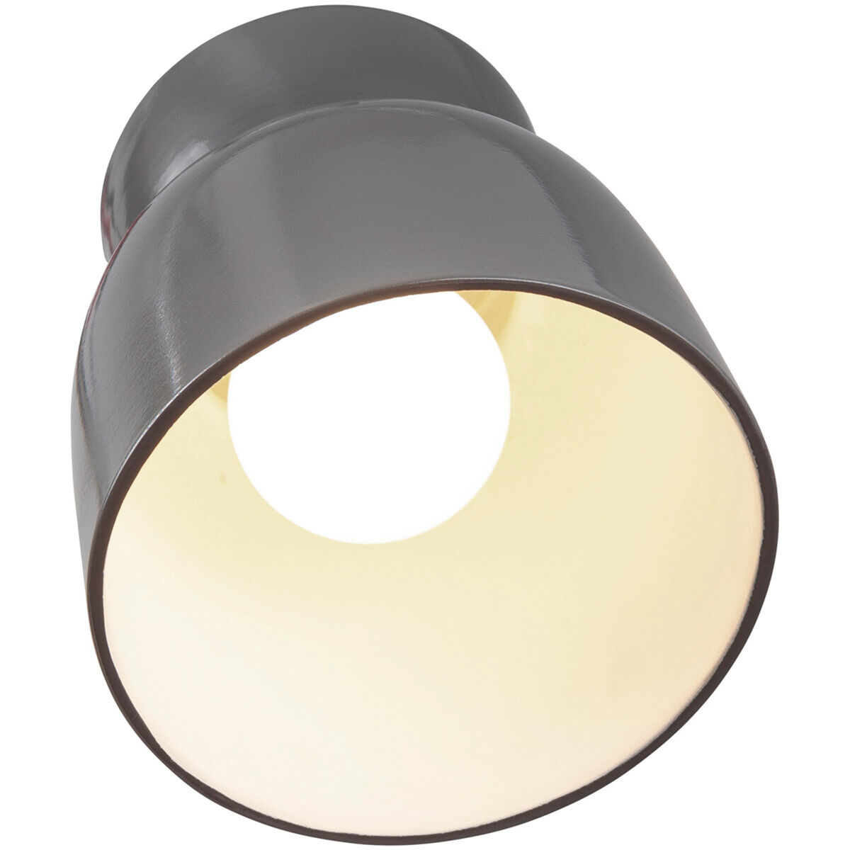 Radiance Collection 1 Light 7.5 inch Gloss Grey Flush Mount Ceiling Light