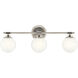 Benno 3 Light 24.5 inch Polished Nickel Bath Bracket Wall Light, 3 Arm