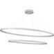 Ovale LED 28.25 inch White Chandelier Ceiling Light