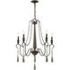 Kenwood 5 Light 28.5 inch Weathered Ash Chandelier Ceiling Light