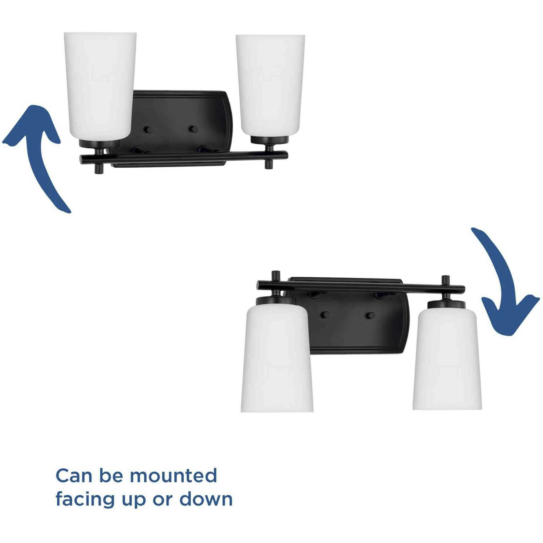 Adley 2 Light 13.88 inch Matte Black Bath Vanity Light Wall Light