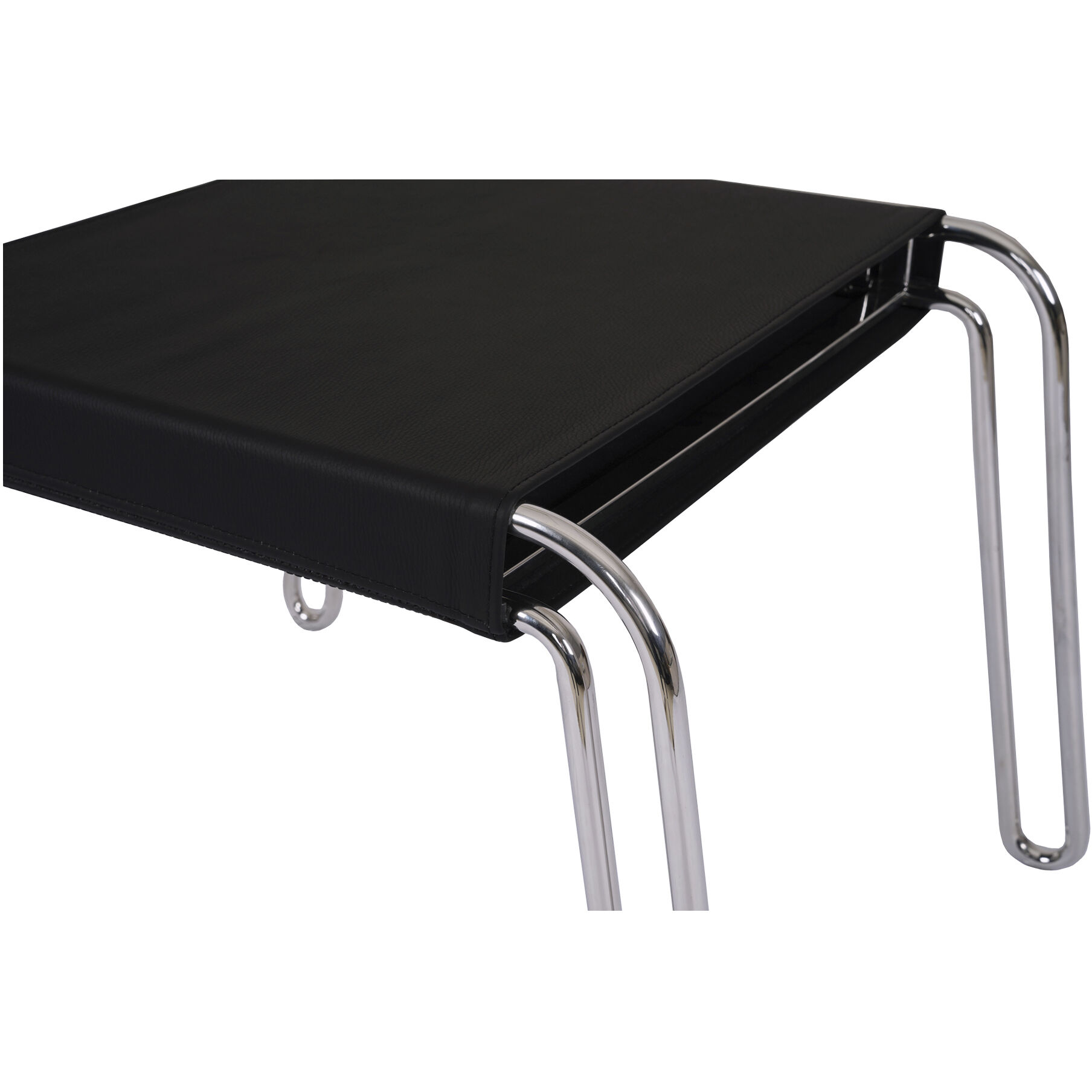 Petra 18 inch Black Accent Stool