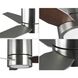 Chase 56 inch Brushed Nickel with Silver/American Walnut Blades Hugger Ceiling Fan, Progress LED