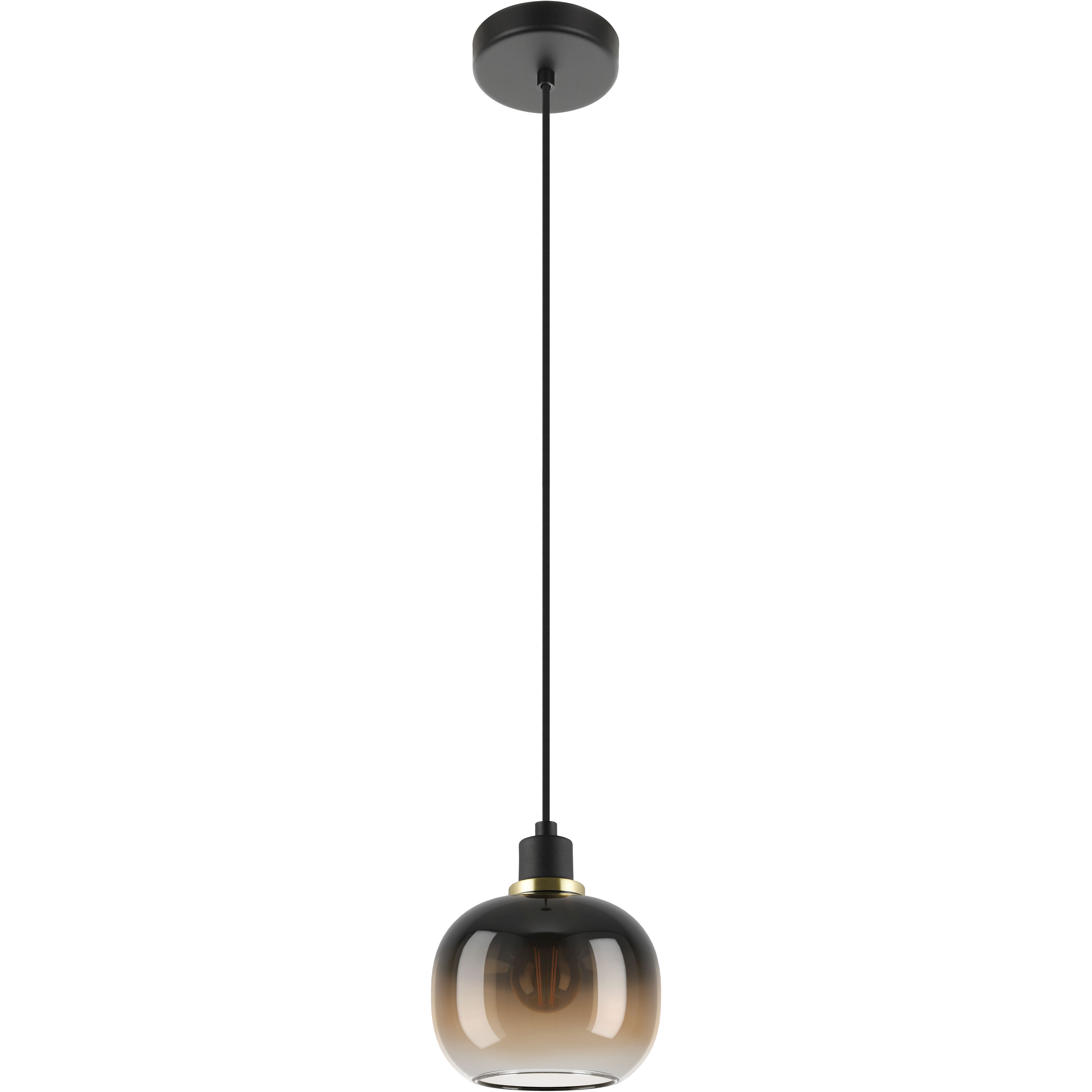 Oilella 1 Light 7.56 inch Black and Gold Pendant Ceiling Light