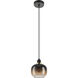 Oilella 1 Light 7.56 inch Black and Gold Pendant Ceiling Light