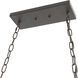 Armstrong Grove 4 Light 36 inch Charcoal with Satin Nickel Linear Chandelier Ceiling Light
