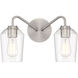Shayna 2 Light 15 inch Brushed Polished Nickel Vanity Light Wall Light