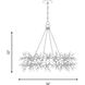 Once 8 Light 36 inch Spun Gold Chandelier Ceiling Light