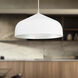 Helena Pendant Ceiling Light in White and Silver