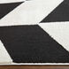 Optika 36 X 24 inch Black/White Rug in 2 x 3