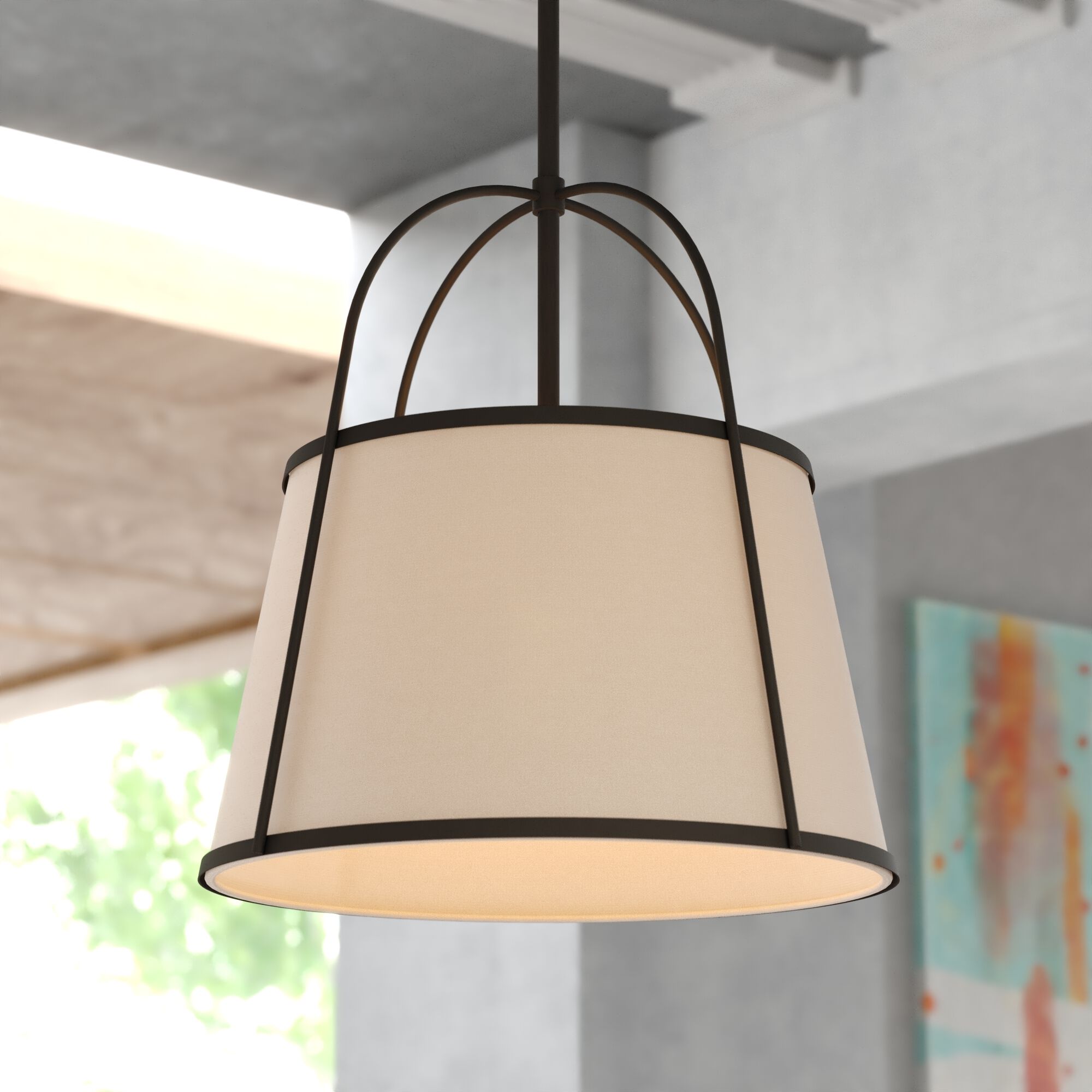 Marion 1 Light 15 inch Matte Black Pendant Ceiling Light
