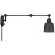 Farmhouse 60.00 watt Matte Black Adjustable Wall Sconce Wall Light