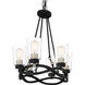 Overlook 6 Light 33 inch Earth Black Island Light Ceiling Light